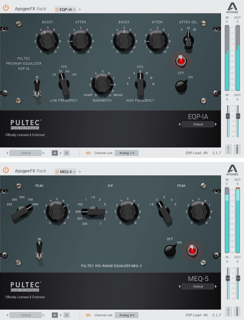 Apogee EQP-1A + MEQ-5 Pultec bundle