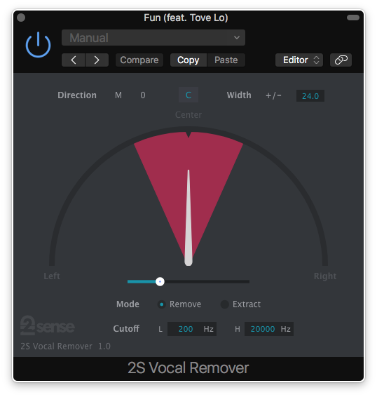 2nd Sense Audio | Vocal Remover Plug-in