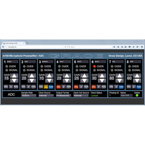 Grace Design Control Room Output Module for m108 Preamplifier