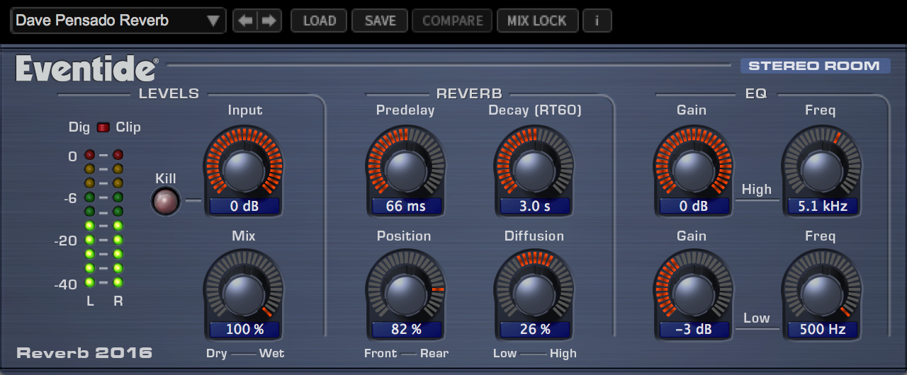 Eventide | 2016 Stereo Room Reverb Plug-in