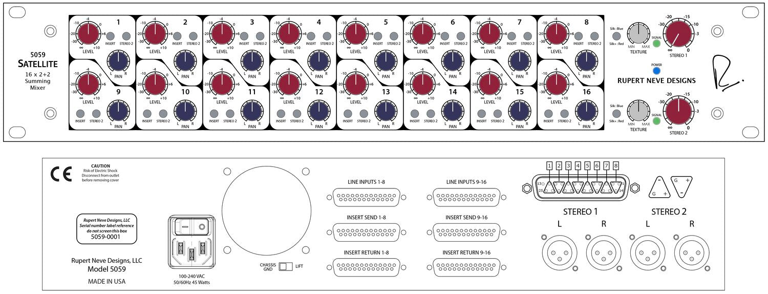 Rupert Neve Designs | 5059 Satellite 16 x 2+2 Summing Mixer