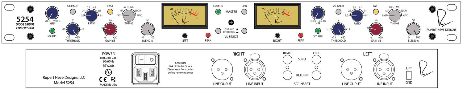 Rupert Neve Designs | 5254 Dual Diode Bridge Compressor