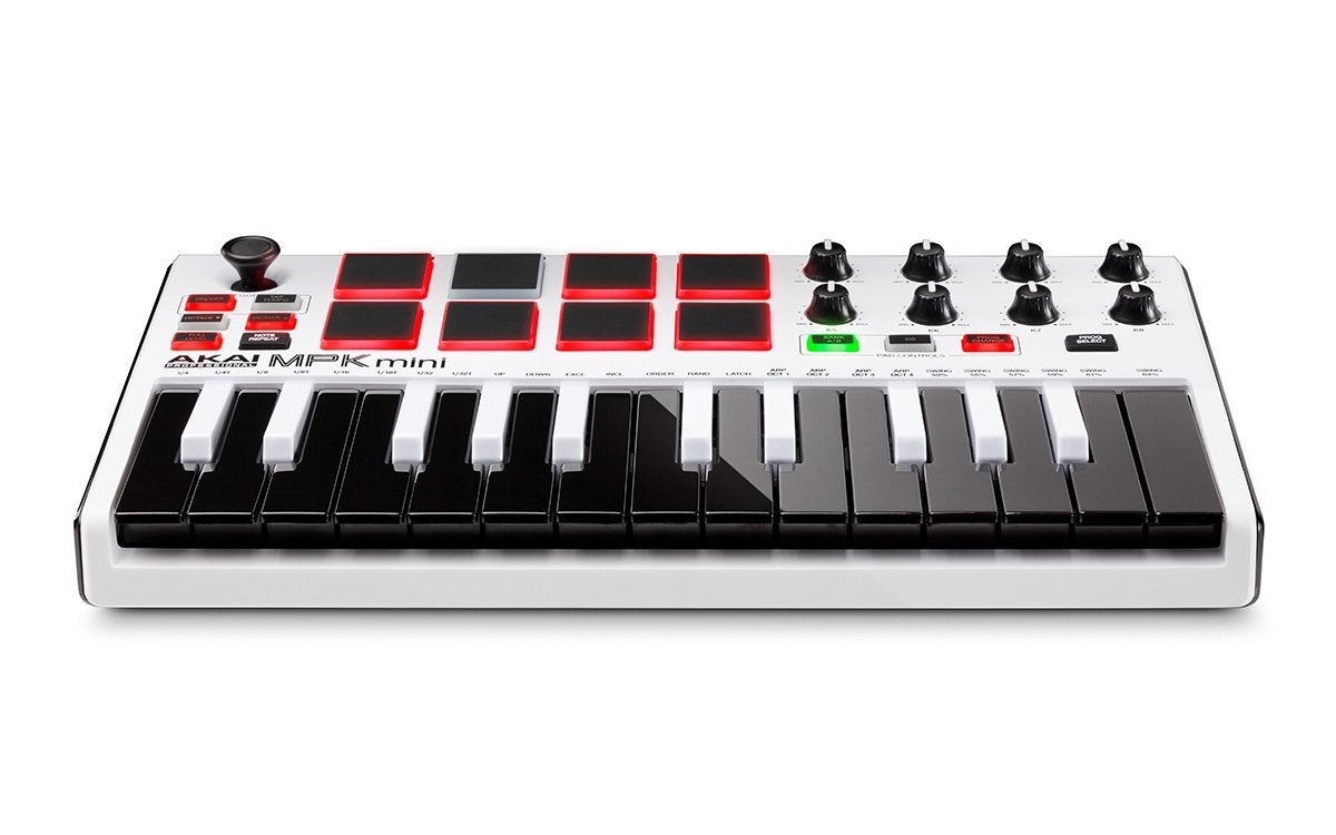 Akai Professional MPK Mini mkII Keyboard Controller - White with Reverse Keys