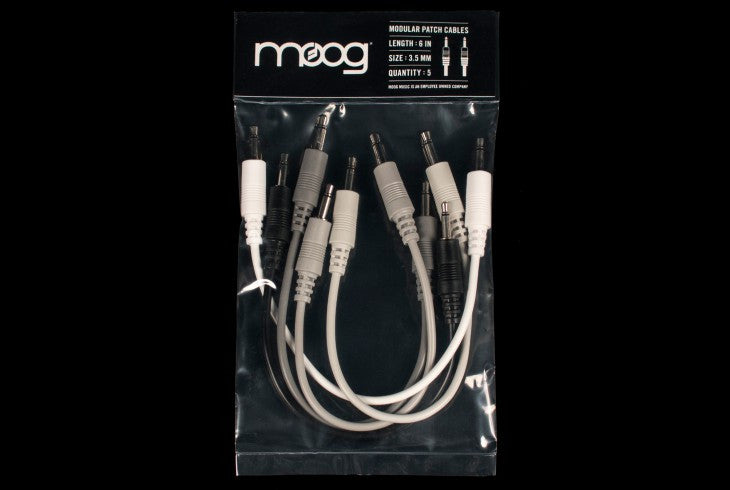 Moog RES-CABLE-SET-3 Modular Patch Cable - 12 inch (Assorted Colors) 5-pack