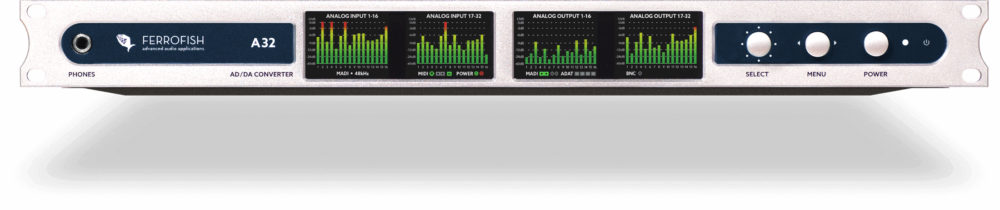 Ferrofish | A32 | 32 x 32 AD/DA<> MADI <> ADAT Converter