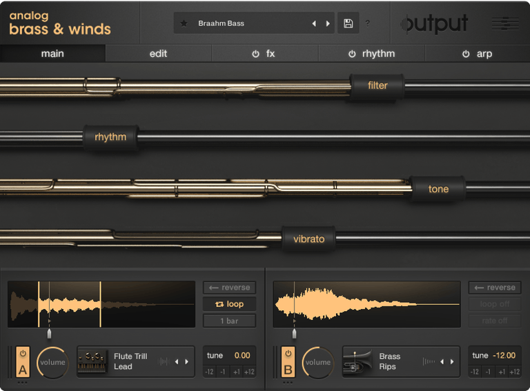 Output | Analog Brass & Winds Virtual Instrument Plug-in