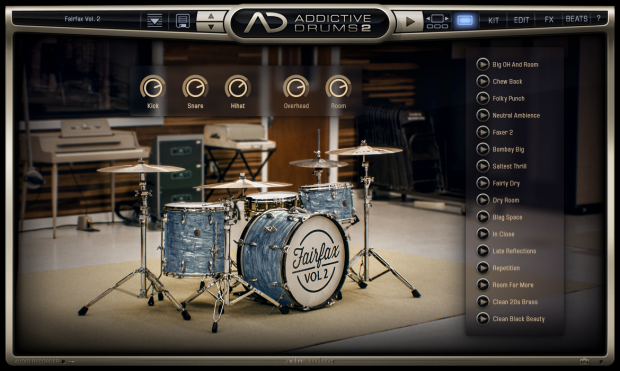 XLN Audio Addictive Drums 2 Fairfax Vol. 2
