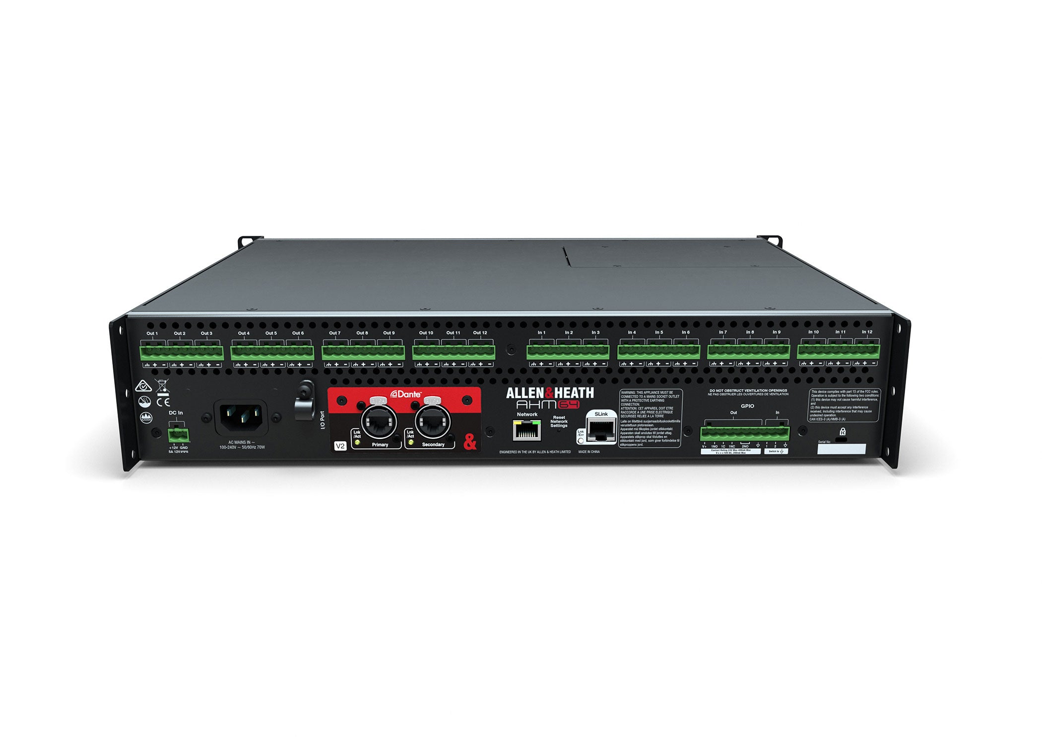 Allen & Heath | AHM-64 64x64 Audio Matrix Processor