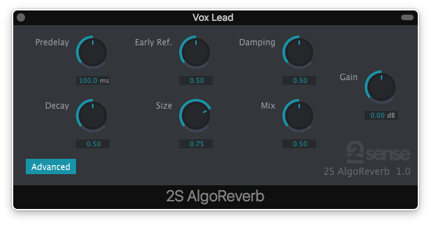 2nd Sense Audio | AlgoReverb Plug-in