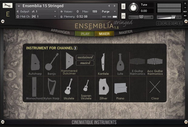 Cinematique Instruments Ensemblia Stringed
