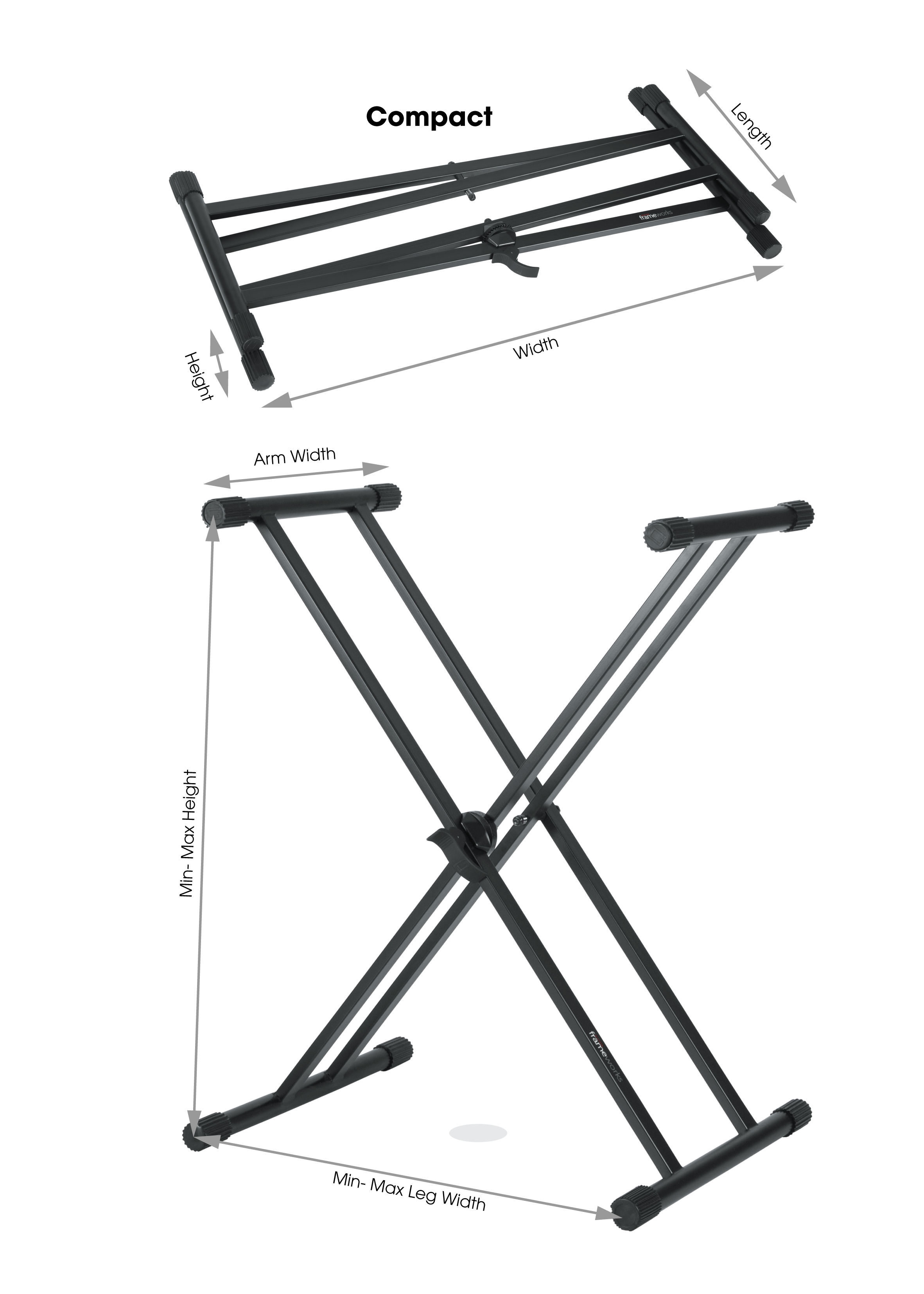 Gator Frameworks | Deluxe "X" Style Keyboard Stand