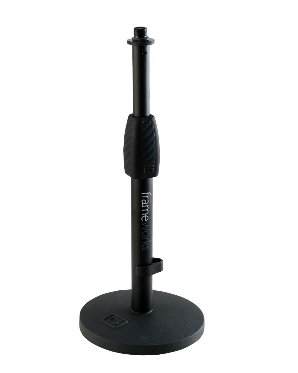 Gator Frameworks | Desktop Mic Stand with Round Base and Twist Clutch