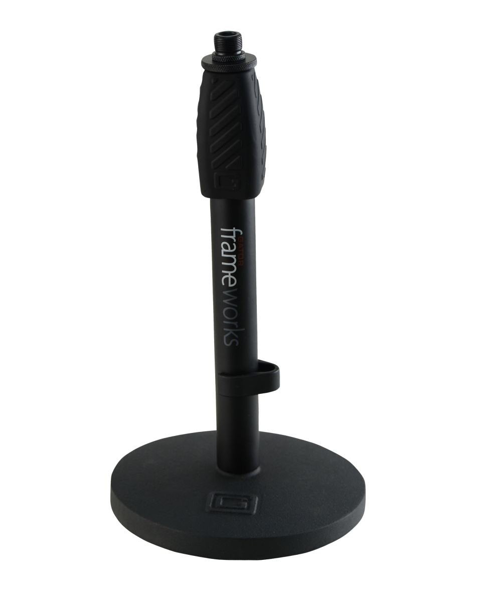 Gator Frameworks | Desktop Mic Stand with Round Base and Twist Clutch