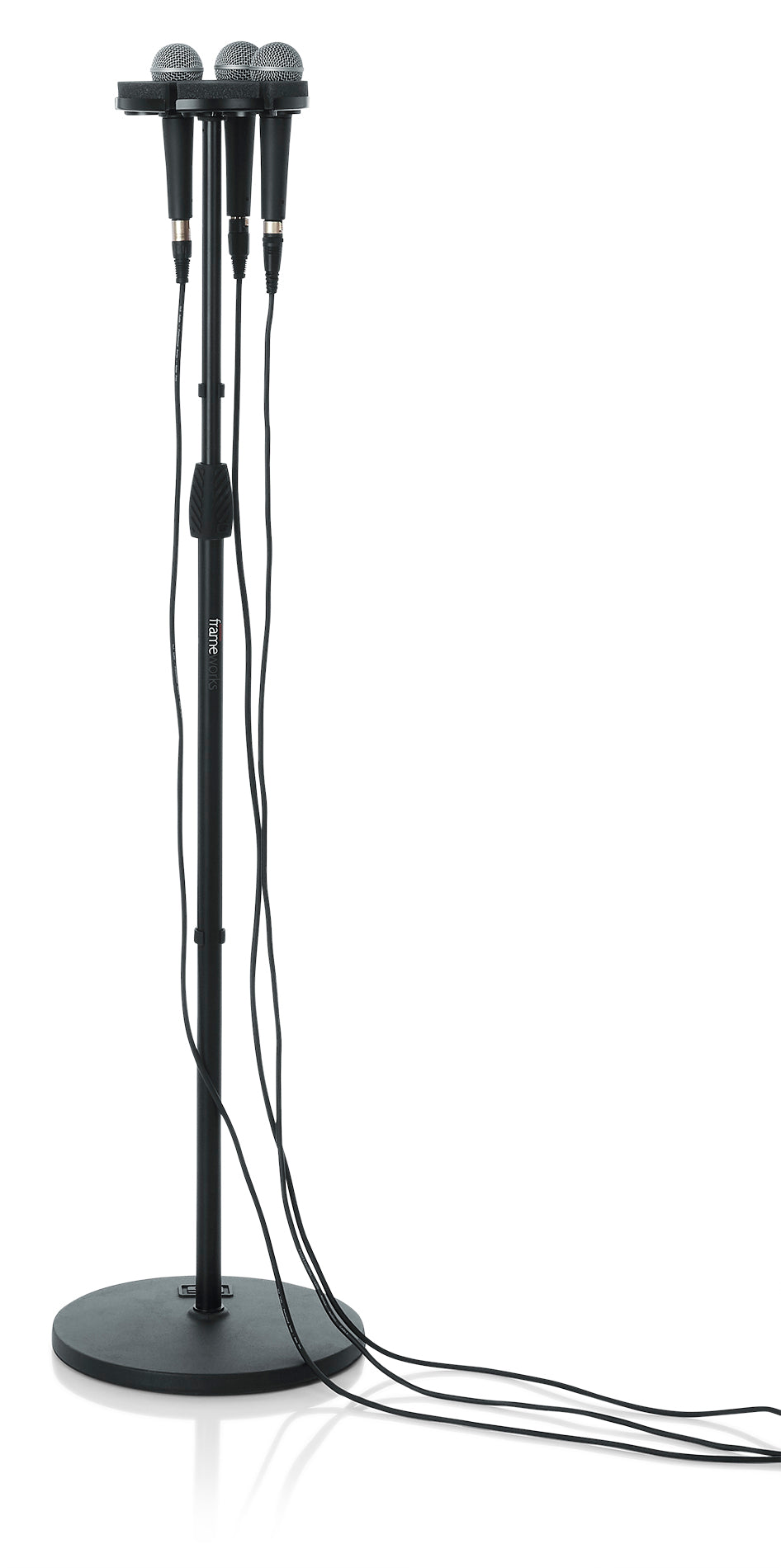 Gator Frameworks | Multi Microphone Tray Holds 6 Microphones