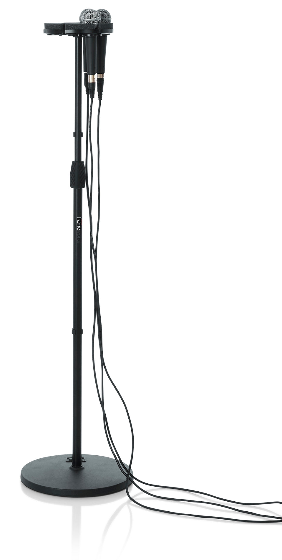 Gator Frameworks | Multi Microphone Tray Holds 6 Microphones