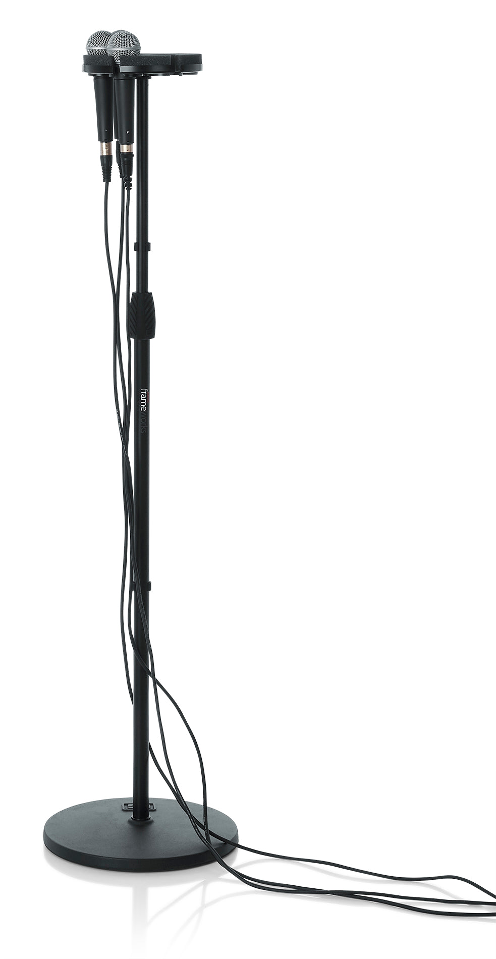 Gator Frameworks | Multi Microphone Tray Holds 6 Microphones