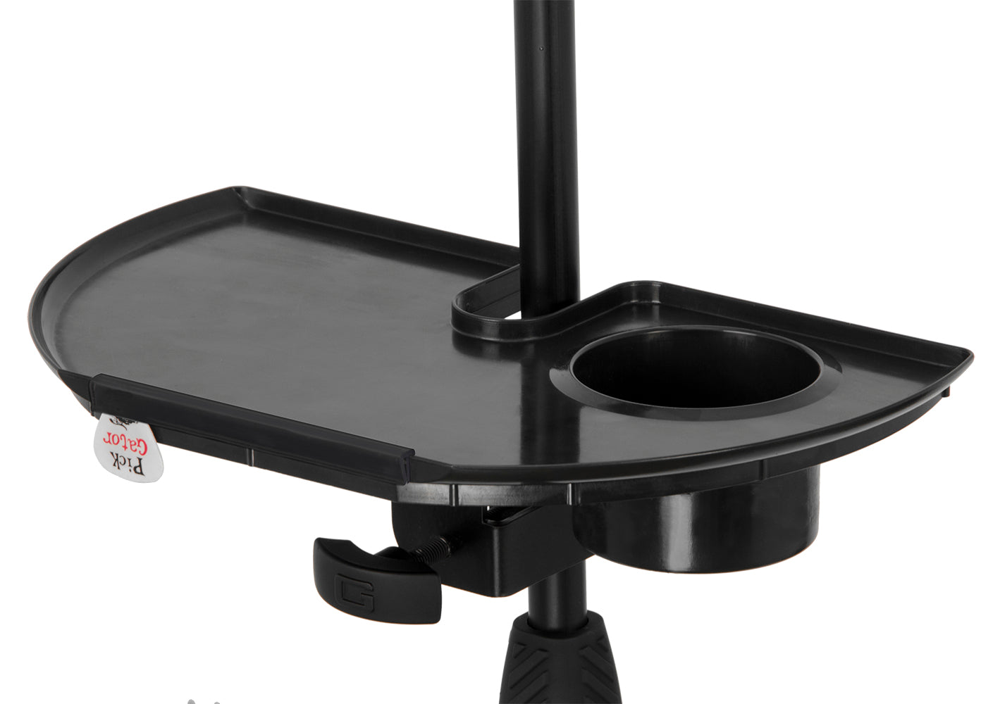Gator Frameworks | Mic Stand Accessory Tray with Drink Holder