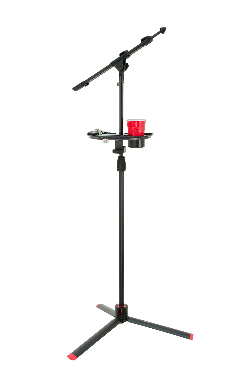 Gator Frameworks | Mic Stand Accessory Tray with Drink Holder