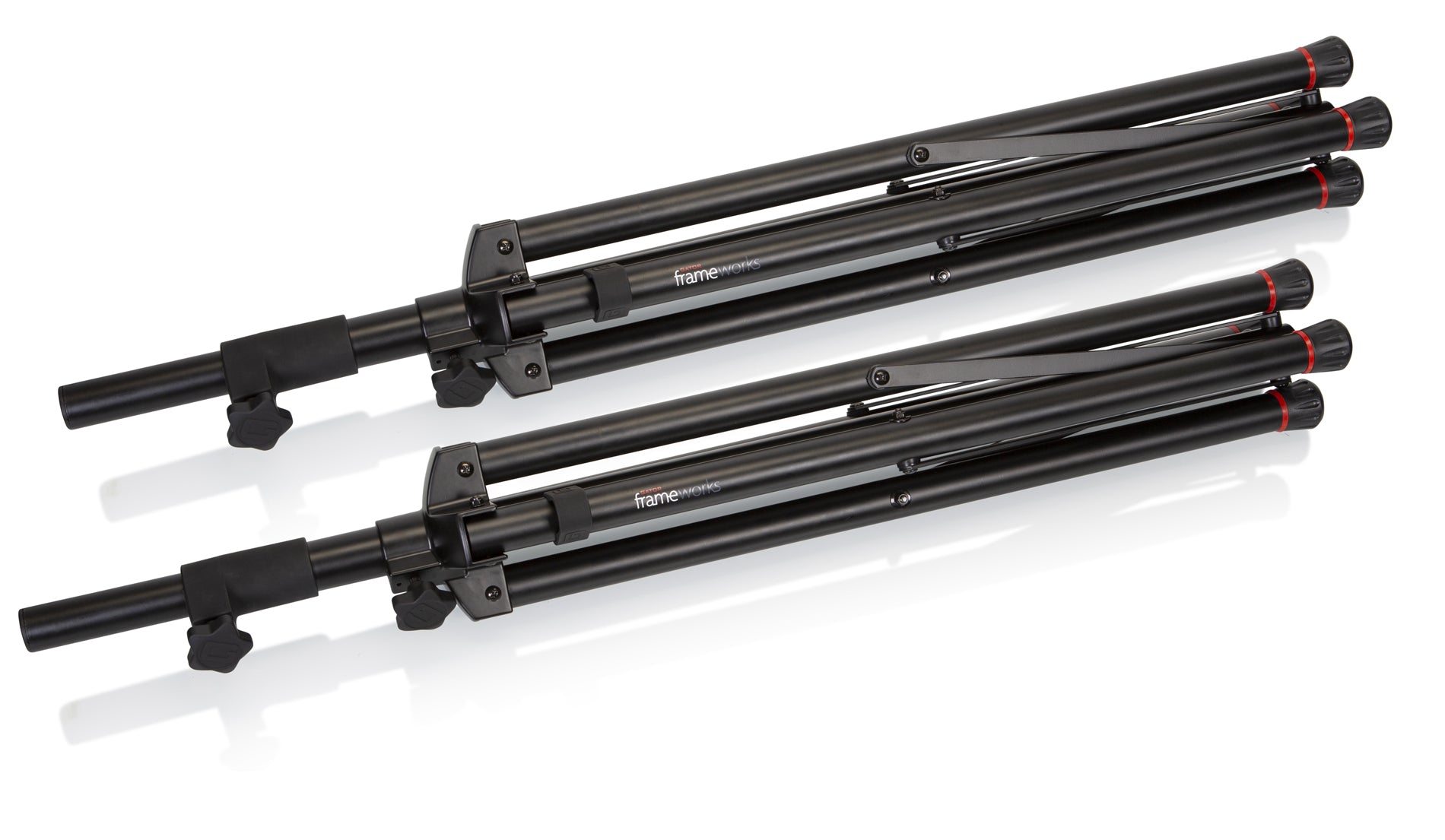 Gator Frameworks | Two Quad Base Spkr Stand W/ Carry Bag