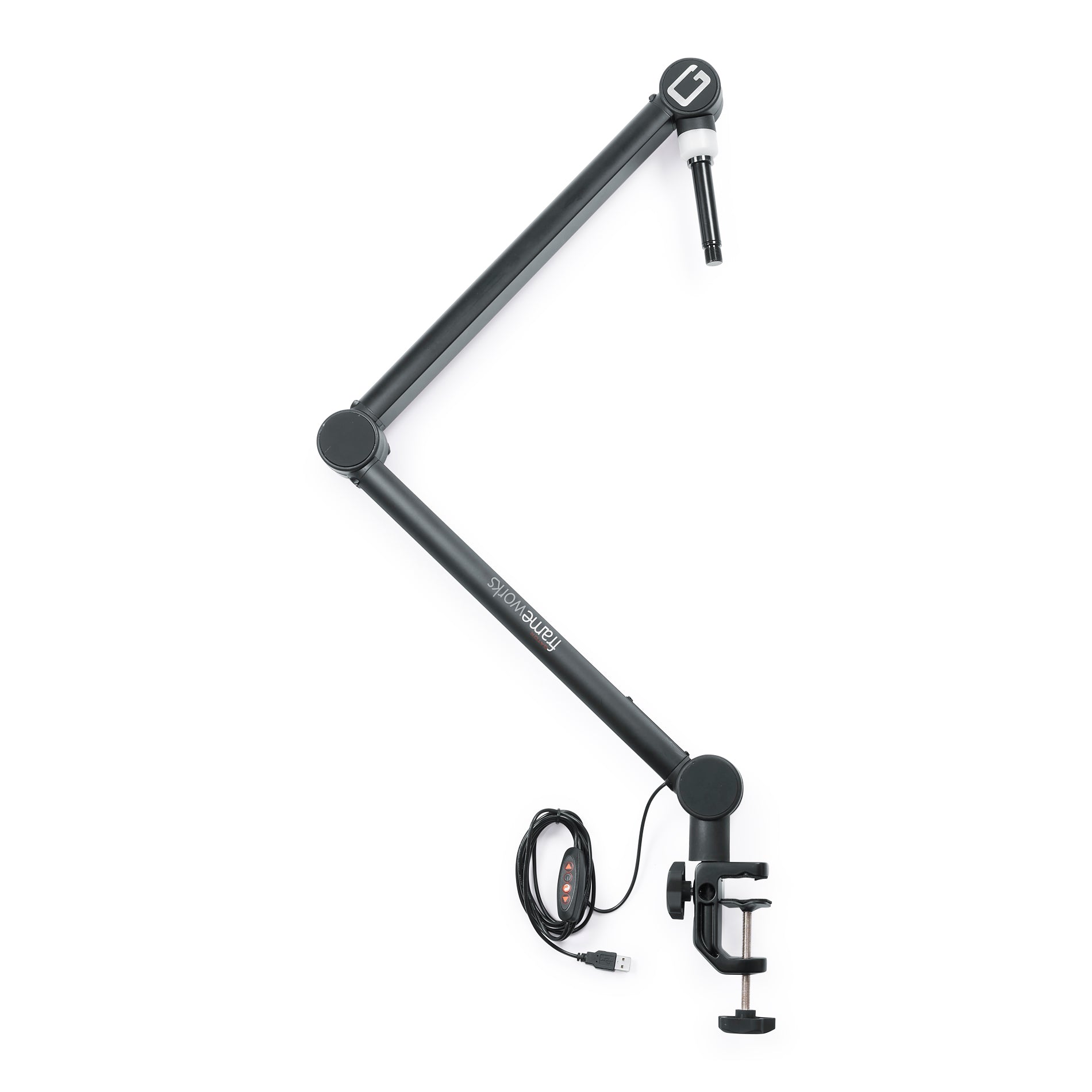 Gator Frameworks | Professional Broadcast Boom Mic Stand W/ Led Light