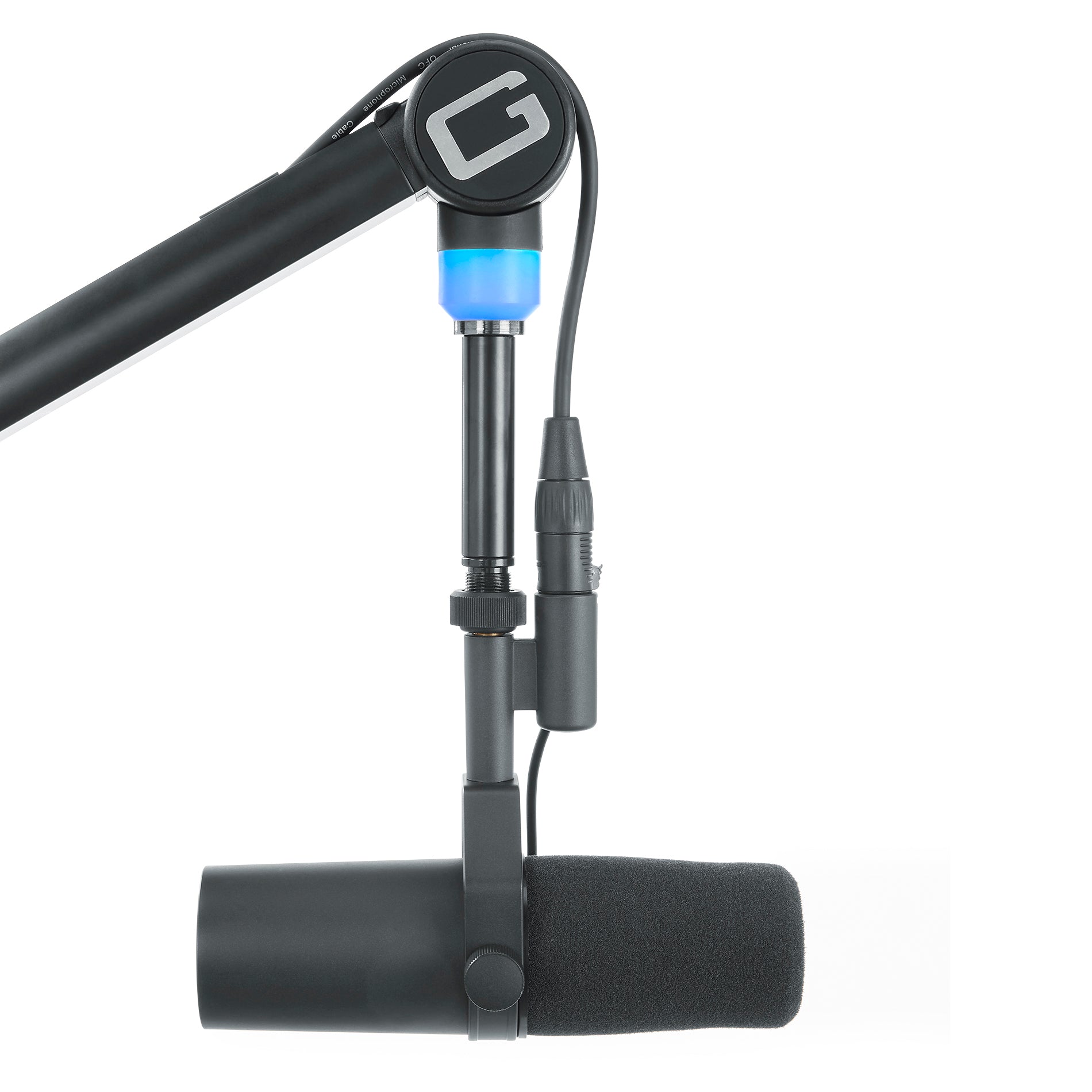 Gator Frameworks | Professional Broadcast Boom Mic Stand W/ Led Light