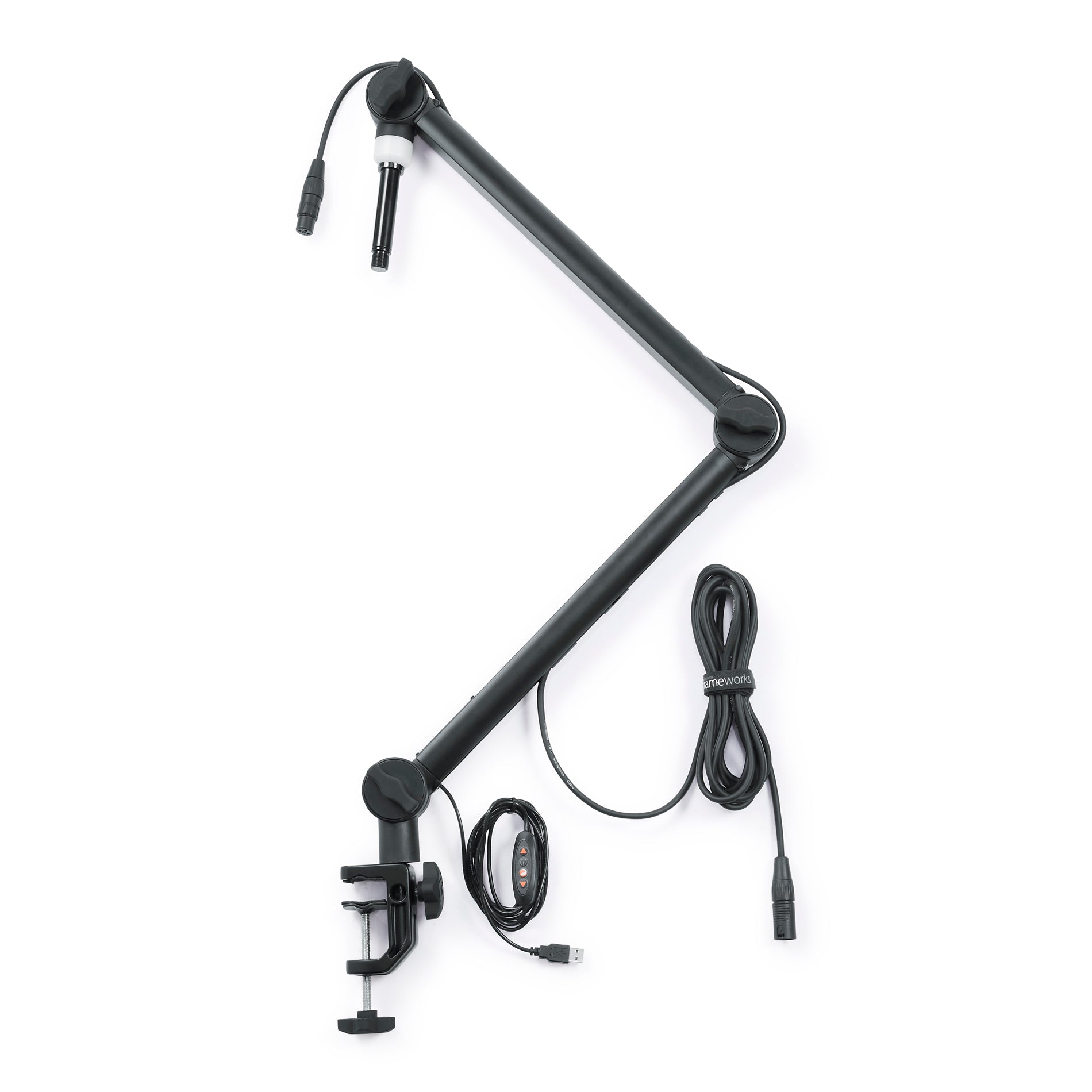 Gator Frameworks | Professional Broadcast Boom Mic Stand W/ Led Light
