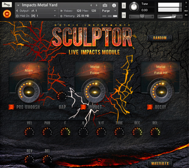 Gothic Instruments Sculptor Live Impacts
