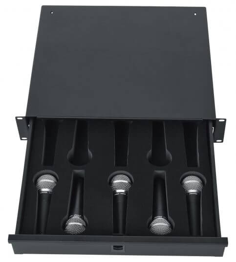 Gator Cases | Microphone Drawer; 2U