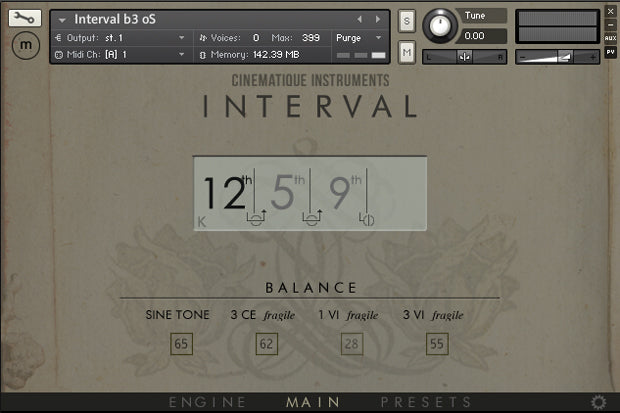 Cinematique Instruments Interval