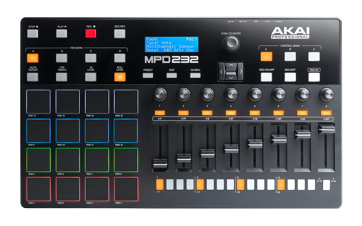 Akai Professional MPD232 Pad Controller with Step Sequencing