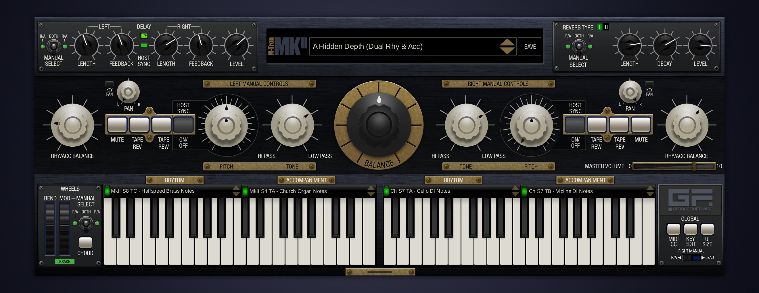 GForce Software | M-Tron MKII Synthesizer Plug-in