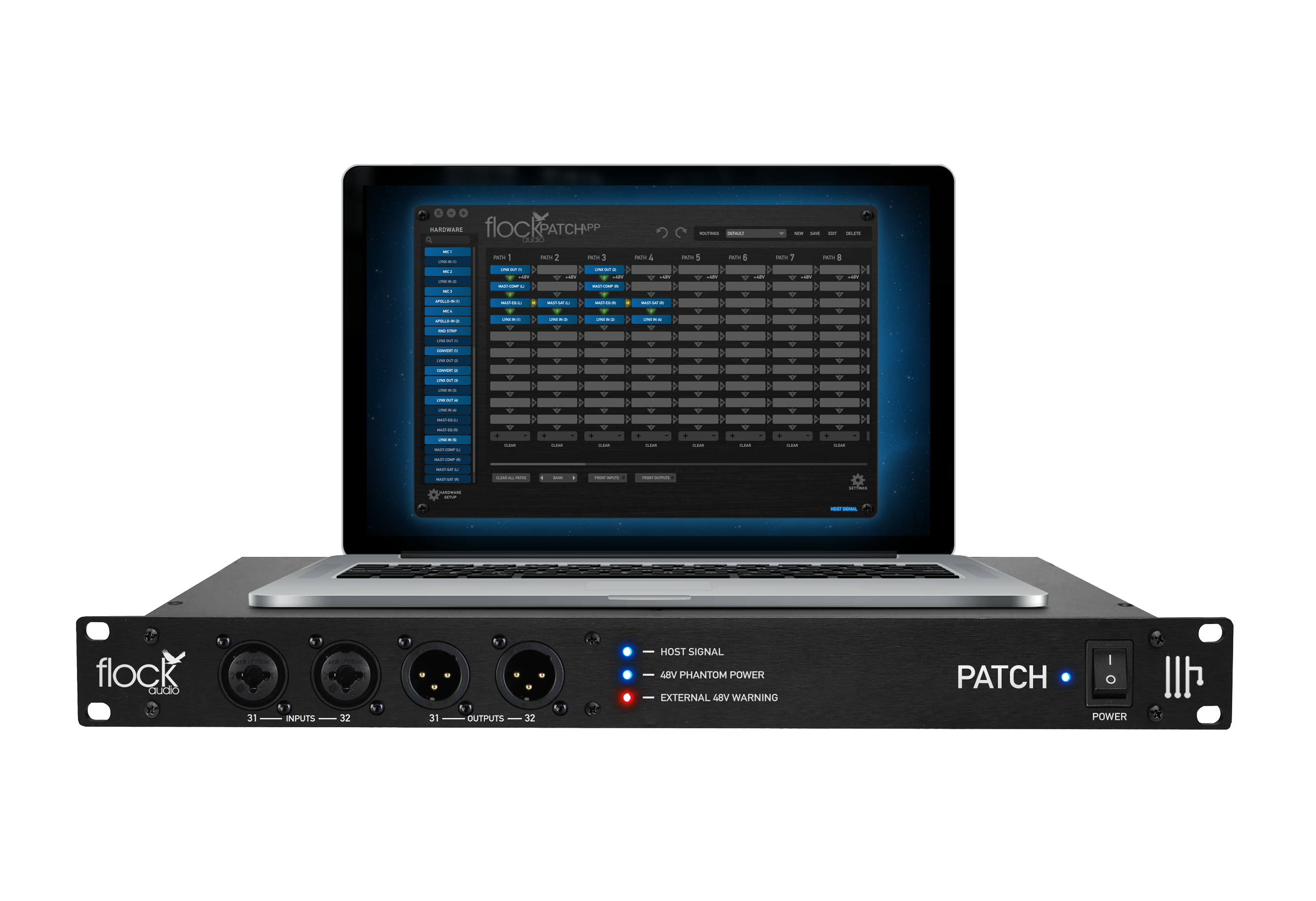 Flock Audio | Patch 64-point Digitally Controlled Analog Patchbay