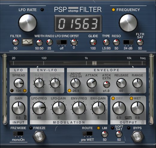PSP Audioware | stompFilter Plug-in