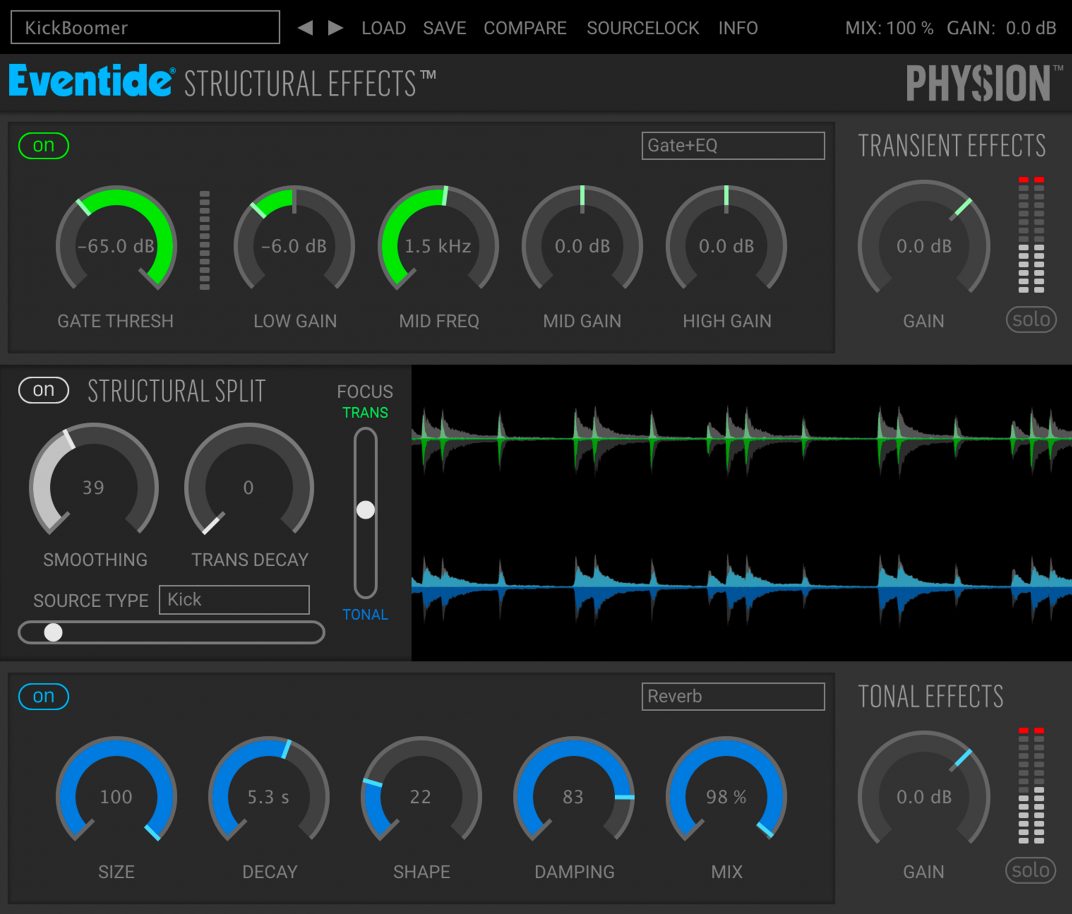 Eventide | Physion Tonal/Transient Audio Splitter Plug-in
