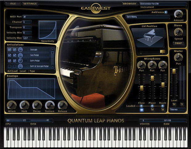 East West QL Pianos Gold