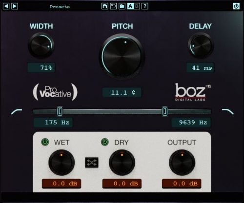 boz Digital Labs | ProVocative Pitch Shifting Plug-in