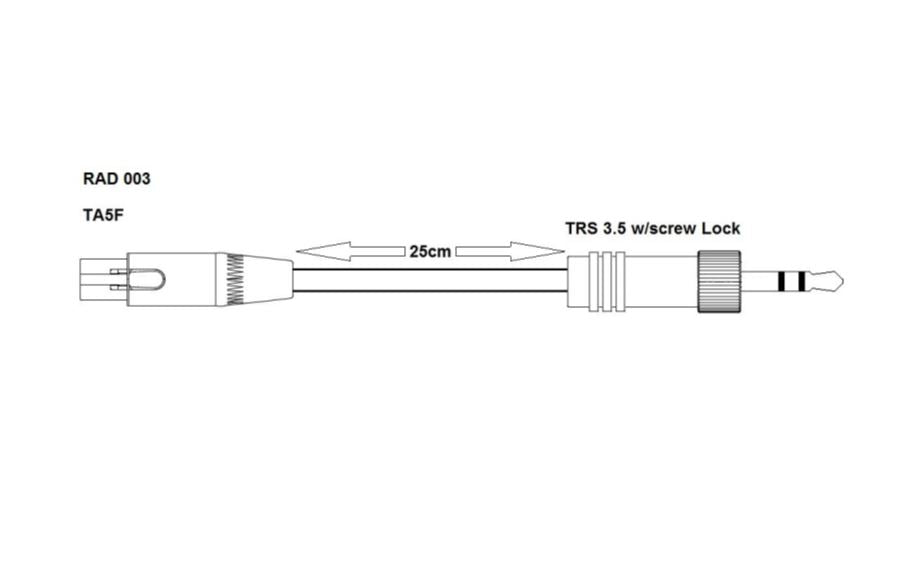 REMIC RAD 003 | TRS 3.5 Adapter to Sennheiser wireless transmitters