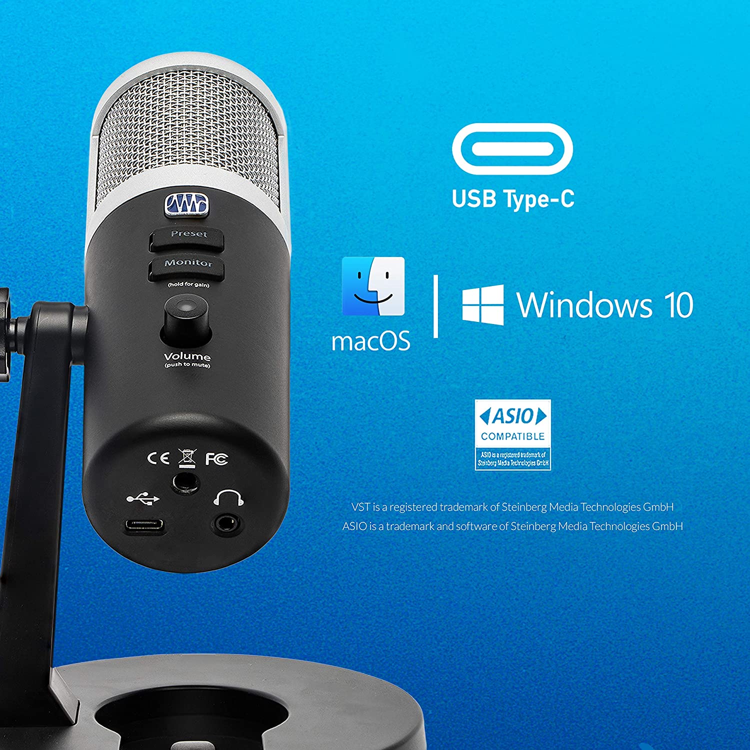 PreSonus | Revelator USB-C Microphone with StudioLive Voice Effects Processing