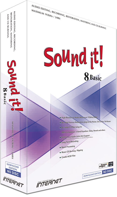 INTERNET CO | Sound it! 8 Audio Editing & Mastering Suite
