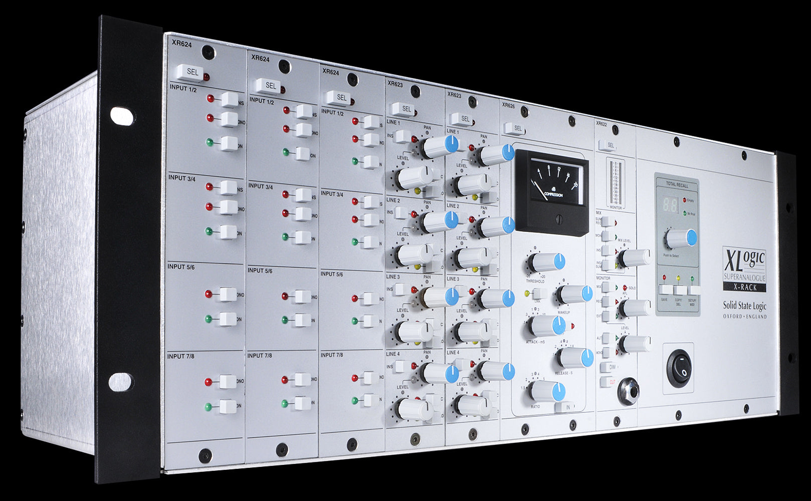 Solid State Logic X-Rack with 8 Dynamics Modules