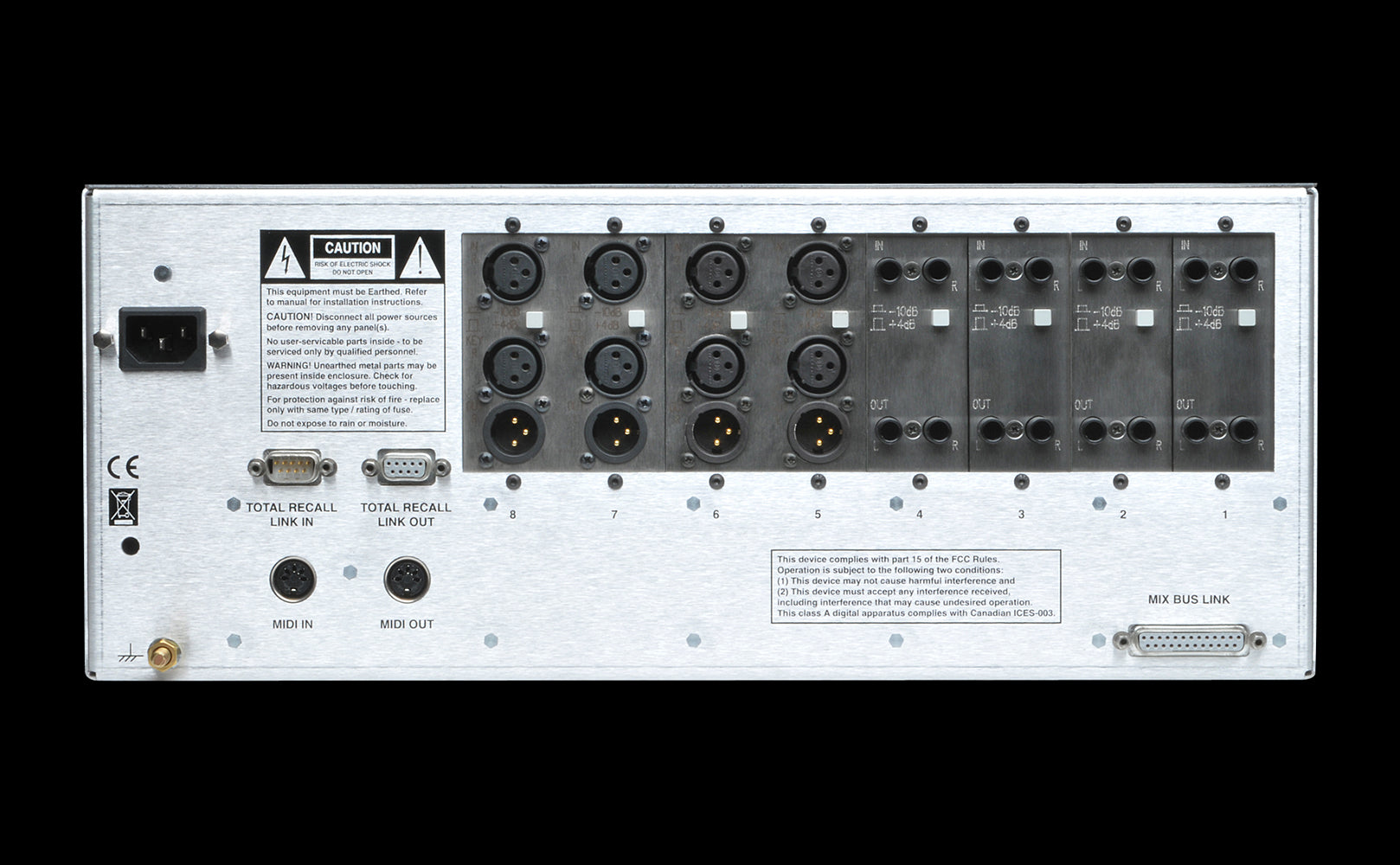 Solid State Logic X-Rack with 8 Dynamics Modules