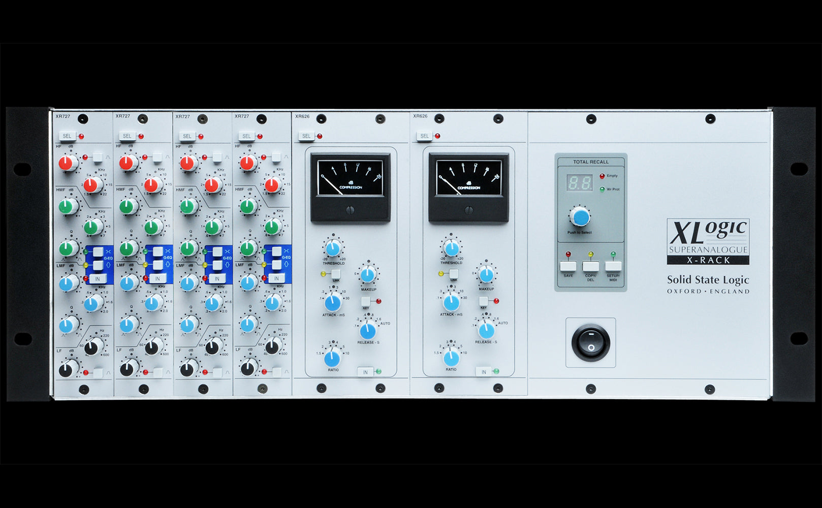 Solid State Logic X-Rack with 8 Dynamics Modules