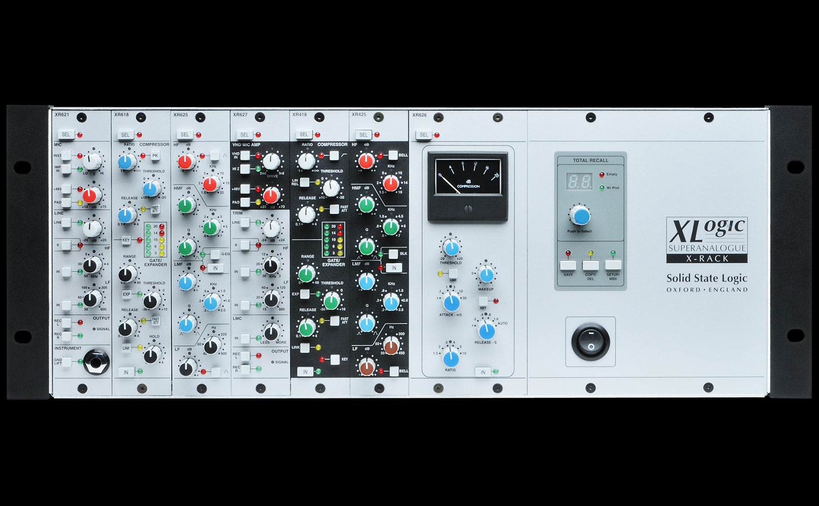 Solid State Logic X-Rack with 8 Dynamics Modules