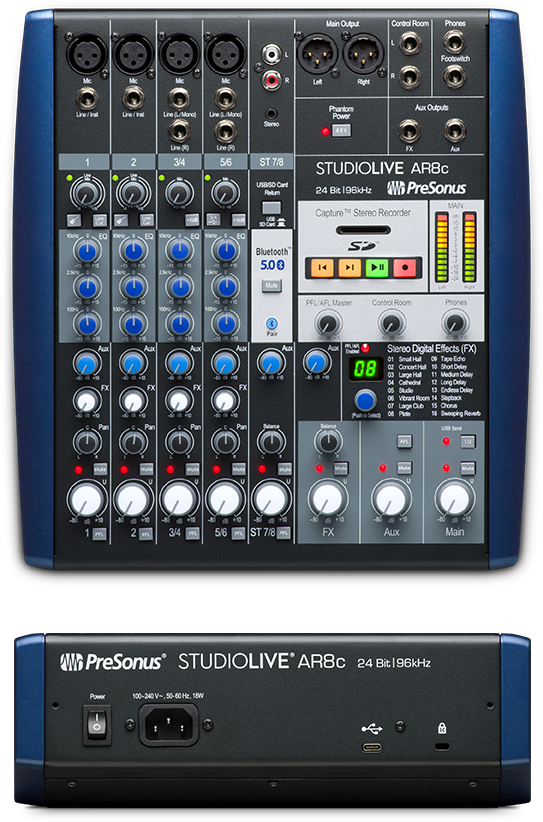 PreSonus | StudioLive AR8c Mixer and Audio Interface with Effects