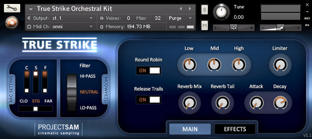 Project SAM True Strike 1 Orchestral Percussion