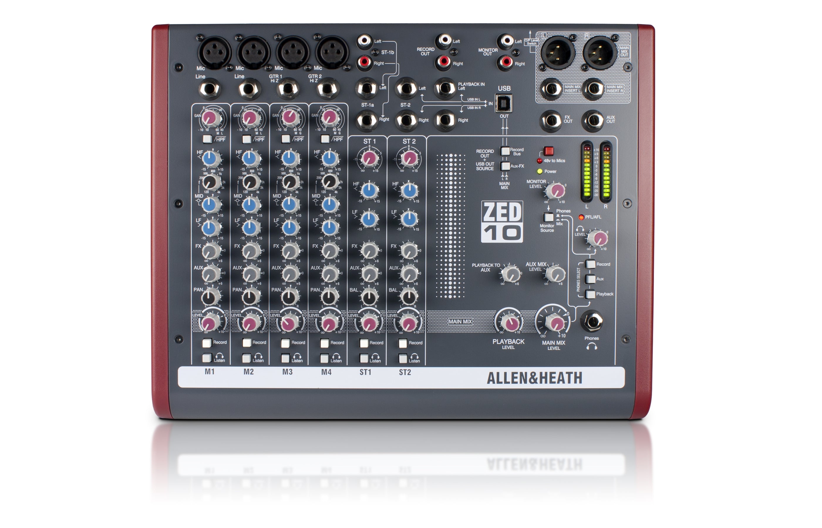 Allen & Heath | ZED-10 10-channel Mixer with USB Audio Interface