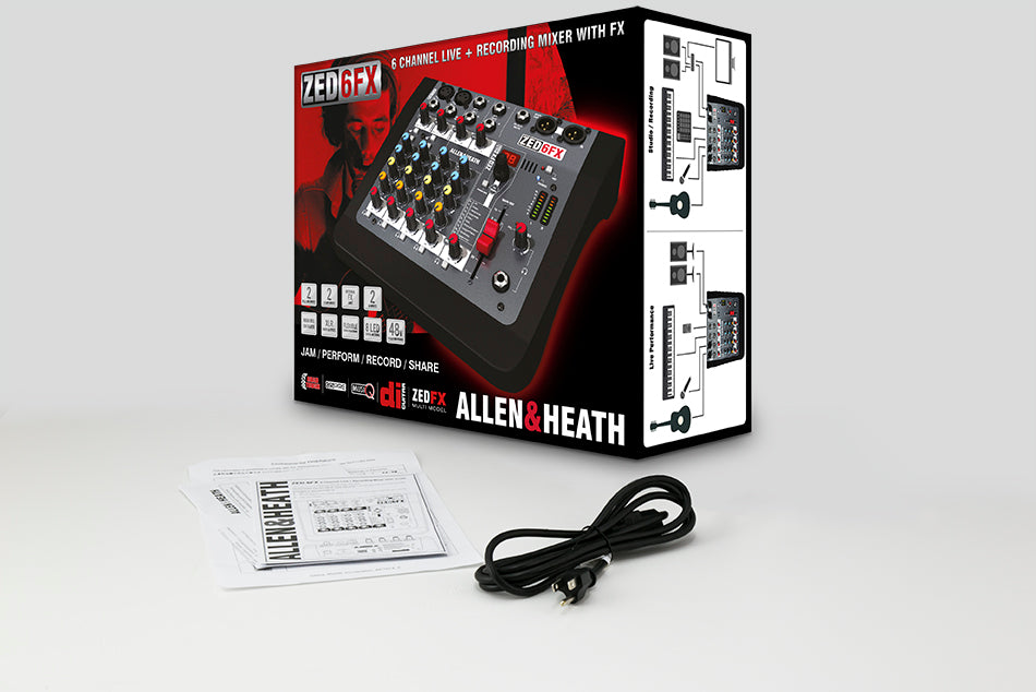 Allen & Heath | ZED-6FX 4-channel Compact Mixer with Effects
