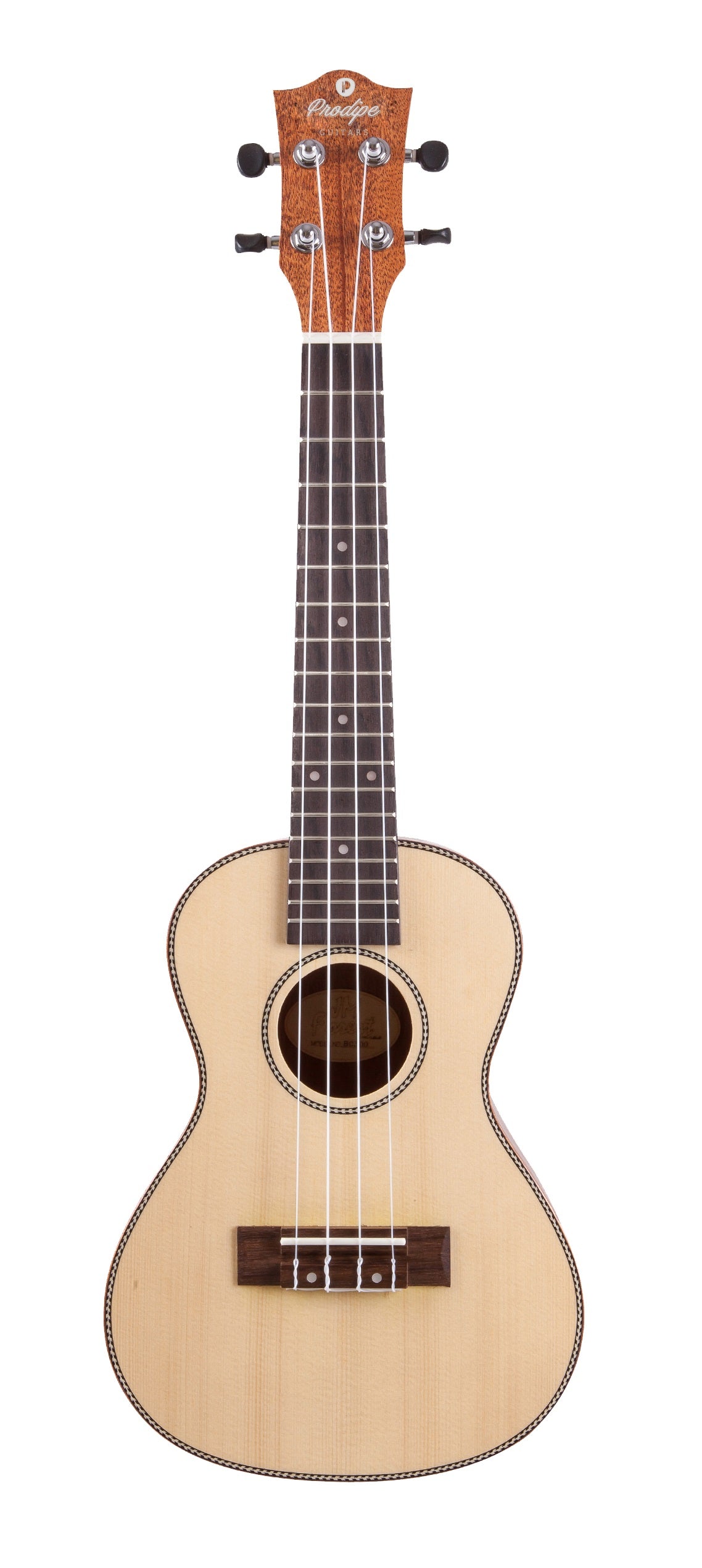 Prodipe Guitars UKULELE BC 300 CONCERT 23"SOLID SPRUCE ARCH-BACK