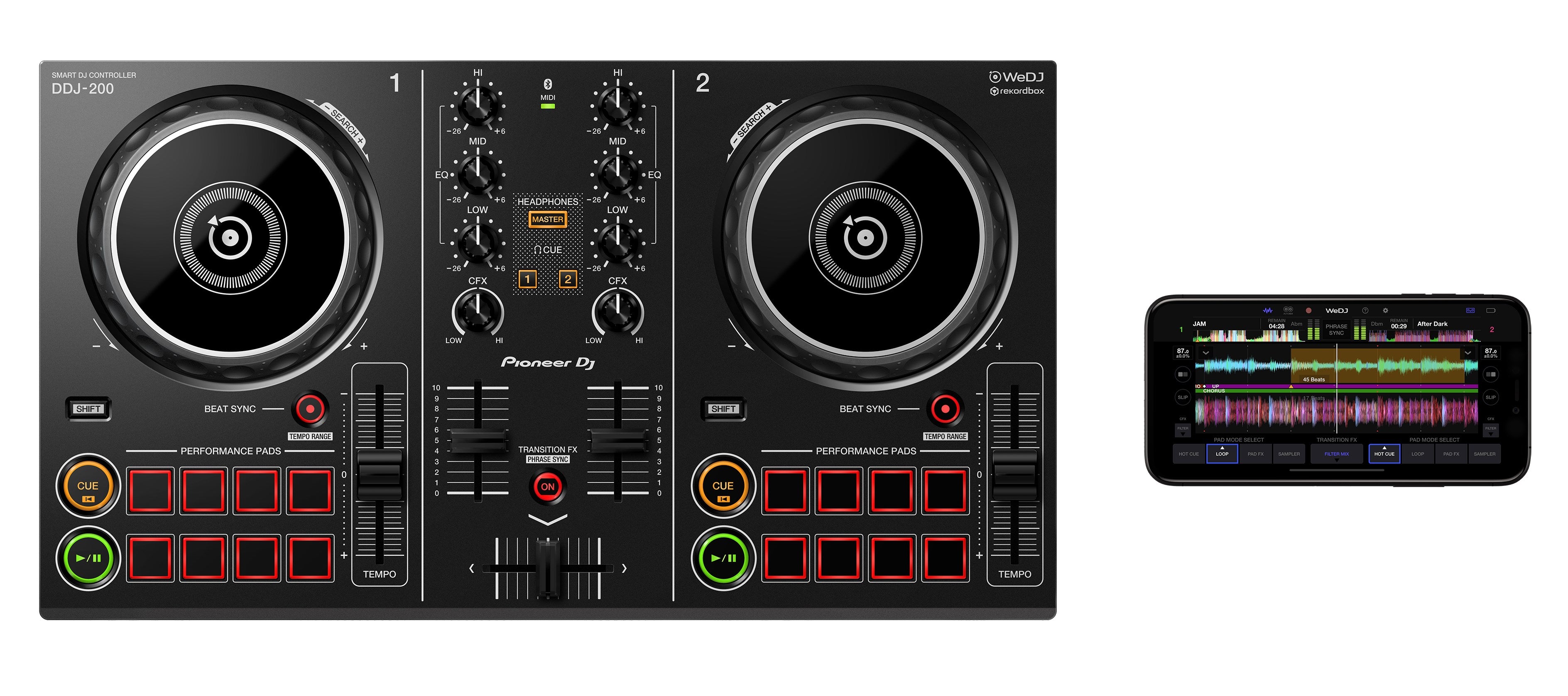 Pioneer DJ | DDJ-200 2-deck Rekordbox DJ Controller