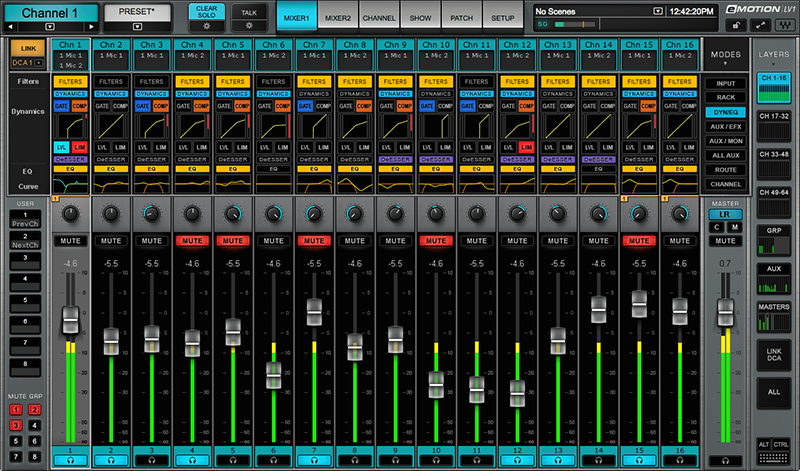 Waves | eMotion LV1 Live Mixer – 16 Stereo Channels Software